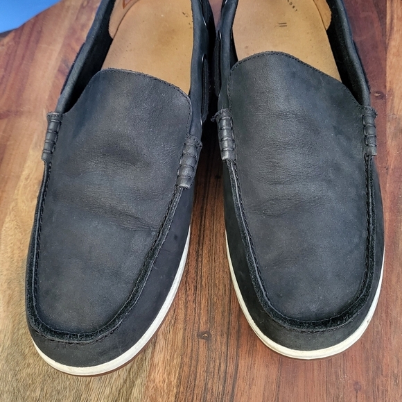 CLARKS Nubuck Suede Morven Sun Black Men's US10.5 EU44 - Picture 10 of 12